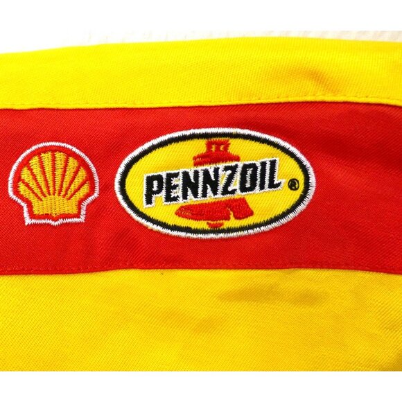 NASCAR Team Penske Joey Logano Shell/Pennzoil Uniform Jacket 4XL Yellow & Red NW - Picture 16 of 16